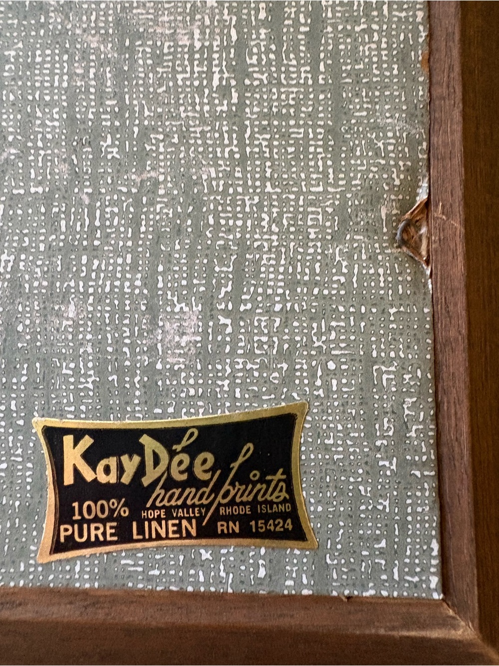 Vintage Kay Dee Rose-Breasted Grosbeck Fabric Wall Art - Picture 4 of 4